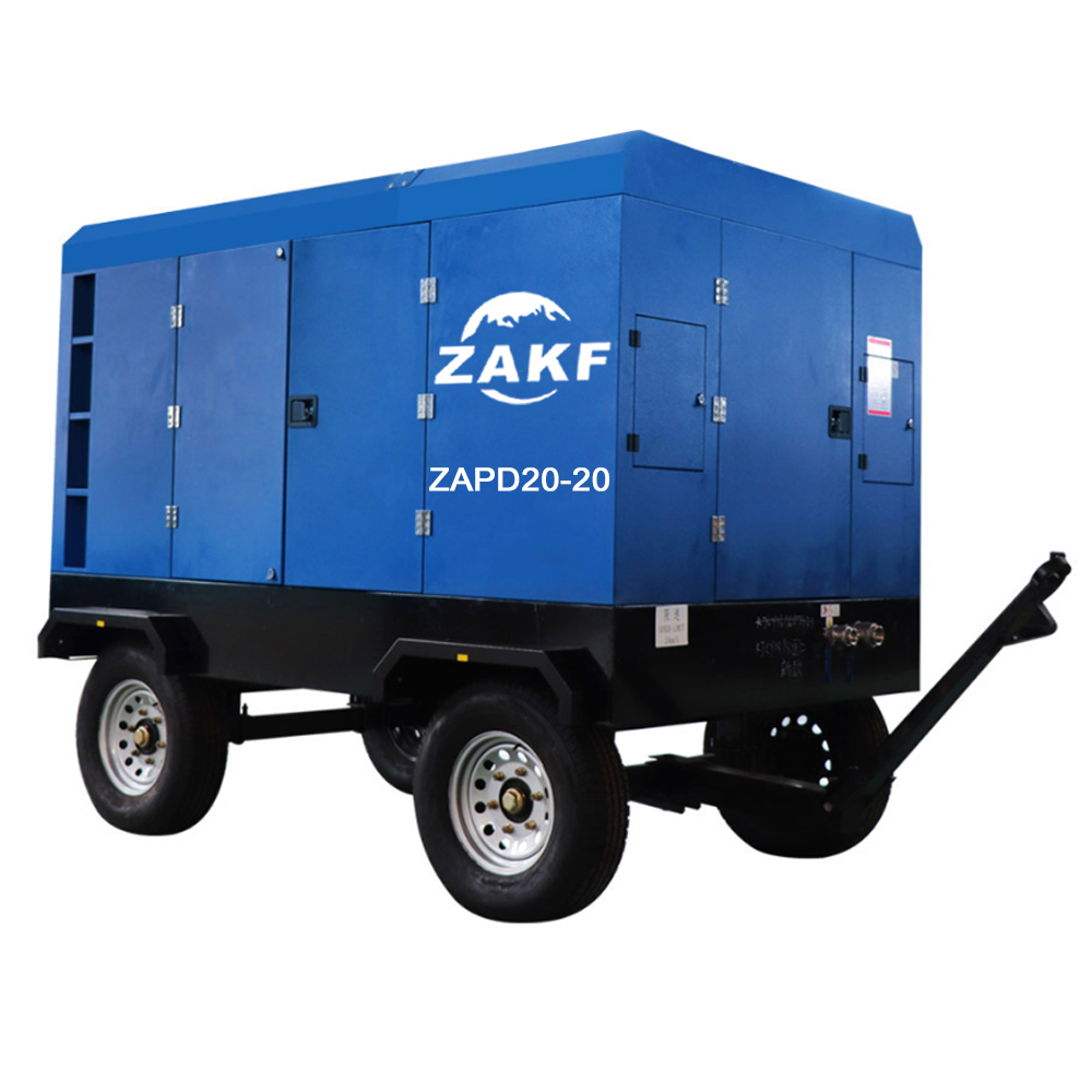 20Bar ZAPD20-20 Portable Rotary Screw Air Compressor